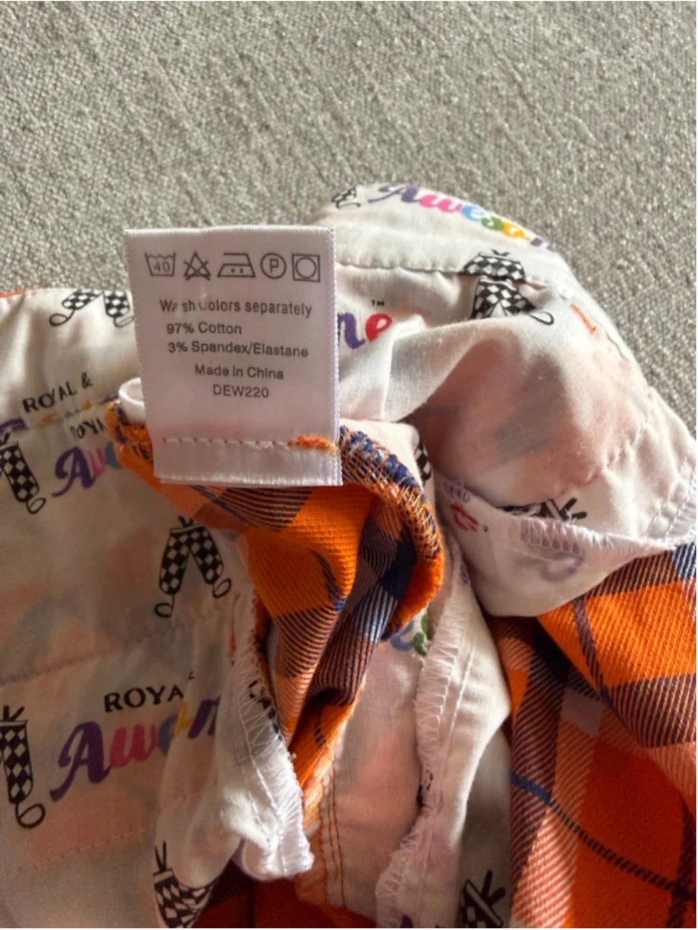 Royal & Awesome tangerine tartan shorts plaid golf shorts men’s size 38